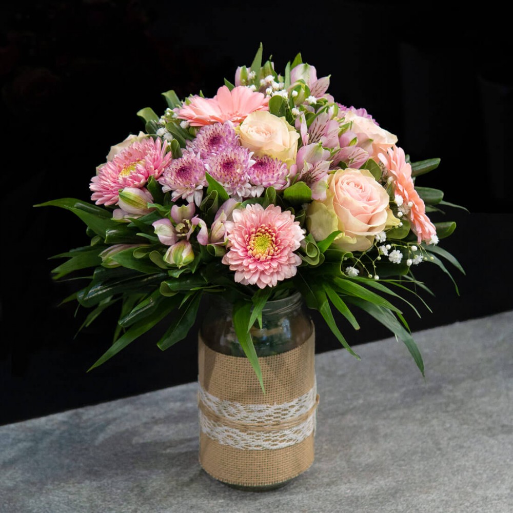Pink Bouquet with Vase