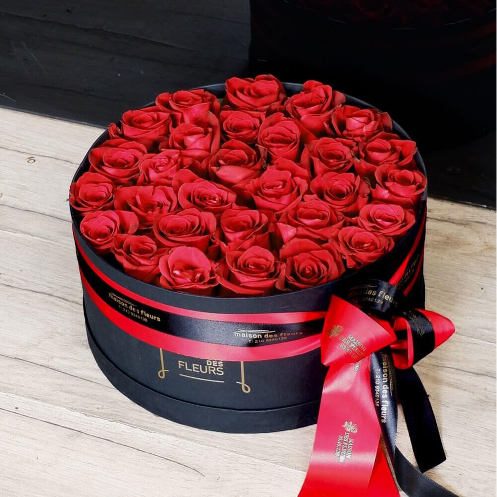 Big Red Roses Hat box