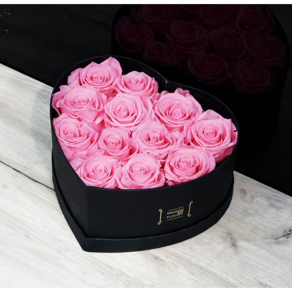 Forever Roses - Forever Pink Roses Heart Box Medium