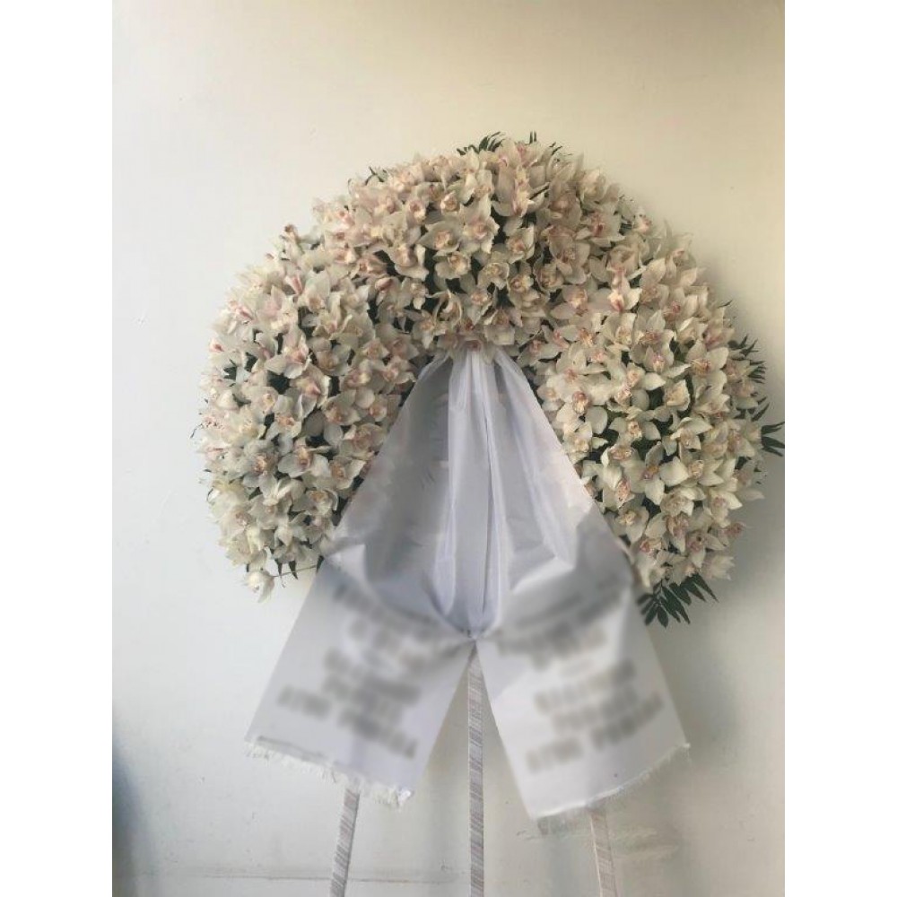 Wreath With White Orchids